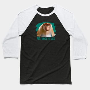 Punny Proboscis Monkey Baseball T-Shirt